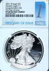 2021-W Silver Eagle T1 NGC PF69 UC FDOI Congrats Set 1 oz .999 🔥