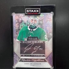 2019 UD BLACK DIAMOND JAKE OETTINGER SILVER ON BLACK ROOKIE SIGNATURES AUTO /199
