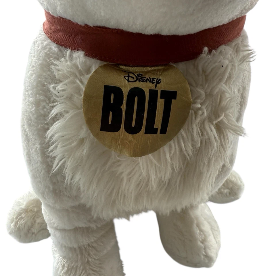 Jumbo Disney Bolt SIT Dog 30" Rare Vintage Retired Embroidered Eye Pink Stiching - Image 4 of 4