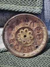 Antique Clock Dial (u) With Cracked Glass