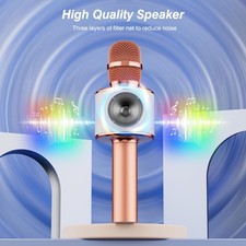 BONAOK Wireless Bluetooth Karaoke Microphone,3-in-1 Portable Handheld Karaoke M