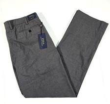 POLO RALPH LAUREN CLASSIC FIT CHINO PANTS MENS 36x32 GRAY STRETCH STRAIGHT NWT
