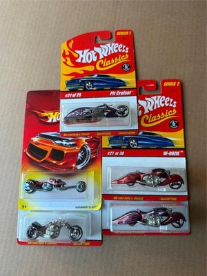 Hot Wheels Wallmart Exclsv/Classics Pit Cruiser/Hammer Sled/W-oozie Lot of 5 C1
