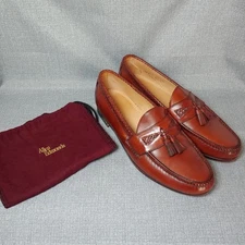 Allen Edmonds Maxfield Mens Sz 14 E Wide Width Brown Tassel Loafers Shoes w/bags