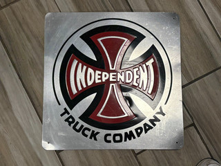 Vintage INDEPENDENT TRUCK CO Aluminum Store Display Sign For Advertisement 20x20