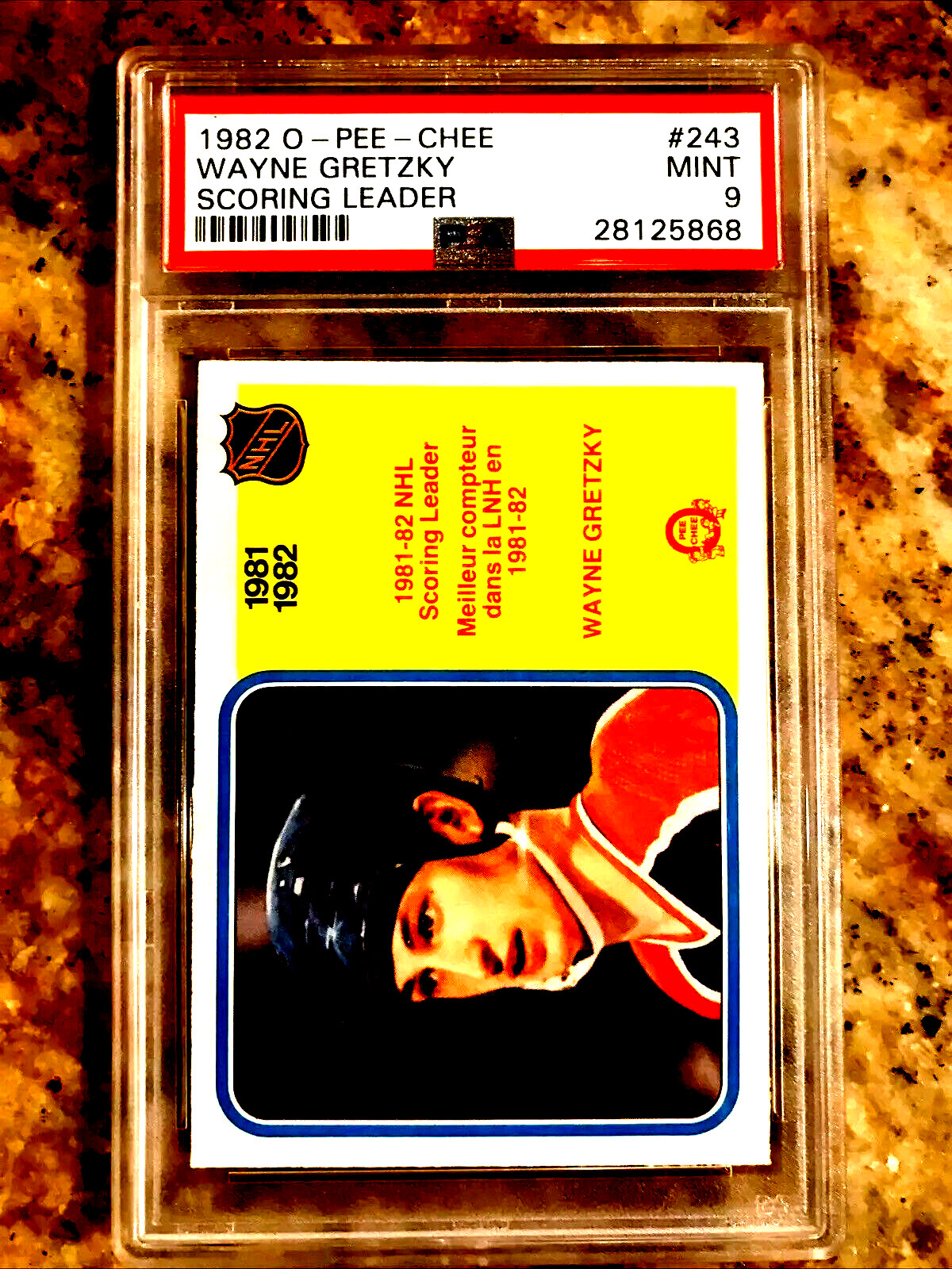 1982 WAYNE GRETZKY OPC  O-PEE-CHEE SCORING LEADER #243 PSA 9 MINT ! OILERS ! HOT