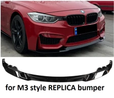BMW F30 Front Bumper Lip for M3 style Replica bumper ABS PLASTIC gloss 2012-2018