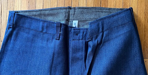 Pantalones utilitarios de mezclilla de trabajo vintage de los años 70 Veb Professionbeidung talla 46 para hombre - Imagen 3 de 6