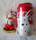VTG 1980's Clown on Skateboard ceramic 3.75" Christmas Around the World Ornament — photo 2