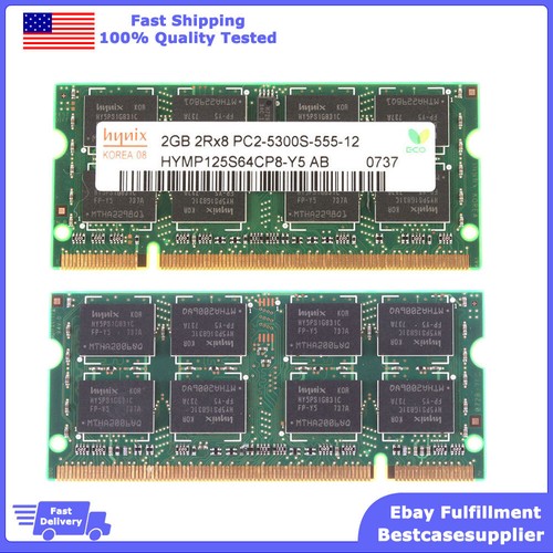 2GB RAM Hynix Laptop Memory PC2-5300 DDR2 667Mhz 200pin 5300 Non-ECC SODIMM