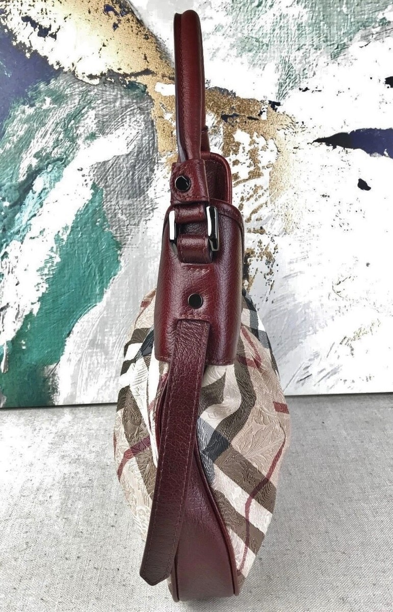 BURBERRY Prorsum ~ Embossed Nova Check Brooklyn Hobo Bag