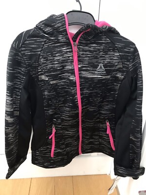 Reebok Mädchen Jacke mit Kapuze und Reißverschluss, Alter 7-8, neu mit Etikett