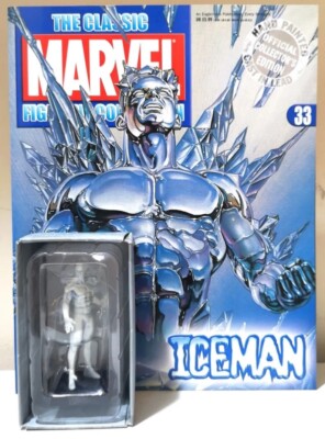 MARVEL The Classic Figurine Collection ''Iceman'' w/Eaglemoss Magazine #33 Exclus
