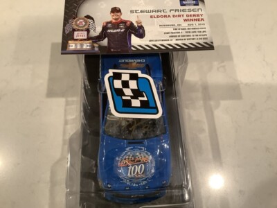 STEWART FRIESEN AUTOGRAPHED 2019 CHEVY HALMAR ELDORA RACE WIN DIECAST & CARD