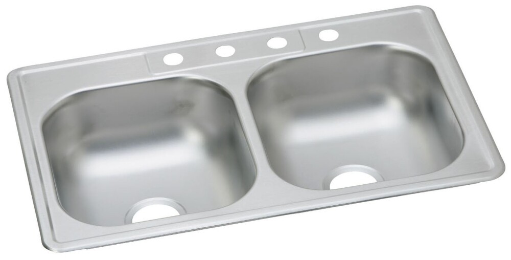Elkay DD233224 33x22x7 Drop-In Kitchen Sink 4-Hole Design