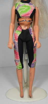 HASBRO VTG 1990 #8128 SINDY & HER FUN BIKE 12'' BLONDE HAIR DOLL w