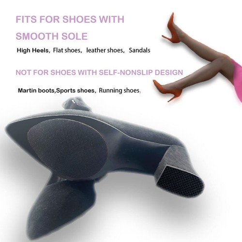 Non-Slip Shoes Pads Sole Protectors Adhesive, High Heels Black 4pairs - Picture 7 of 7
