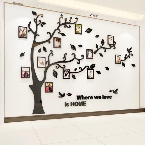 Elegant 3D Tree Wall Stickers - DIY Photo Frame Decor for Living Rooms - Picture 5 of 10