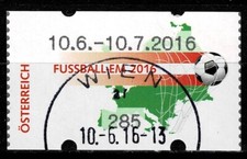 Austria ATM MiNr.  46 I.1 stemplowane - Mistrzostwa Europy w piłce nożnej 2016