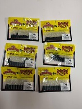 Lot of 6 Mr. Crappie Strike King Lures Crappie Tube Tuxedo Black Sparkle