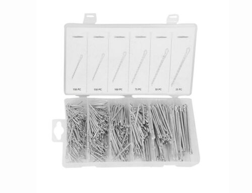 555pc 6 Sizes Cotter Pin Split Fixings Securing Locking Fastener Assortment  - Picture 1 of 4