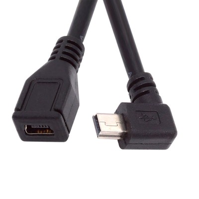Chenyang 5Pin Mini USB Male to Female Extension Cable 30cm for GPS Camera