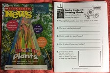 21 CLASS SET SCHOLASTIC READERS WORKSHEETS MARCH 2017 AMAZING PLANTS GRADE 1