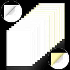 Double Sided Adhesive Sheets Clear Strong Sticky Tape DIY Craft Office A4 20 Pcs