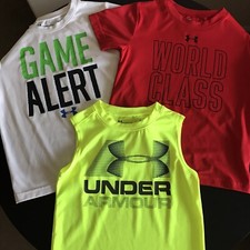 Under Armour Boys Heat Gear Tees Bundle Size 5