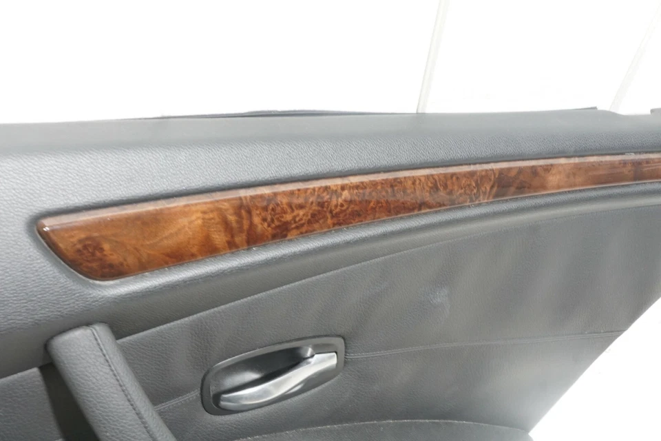 08-10 BMW 525i 528Xi 530i E60 REAR RIGHT PASSENGER SIDE DOOR PANEL  BLACK OEM - Image 3 of 4