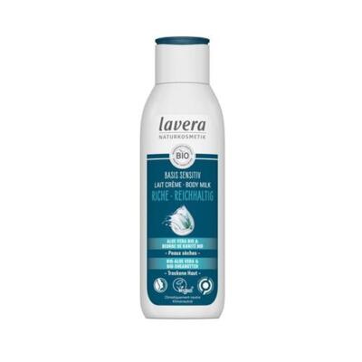 Lavera Basis Sensitive Body Milk Rich Aloe Vera and Shea Bottle 250 ml