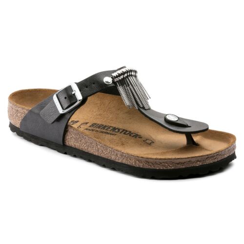 Birkenstock Birko Flor FLECOS GIZA Gracioso Regaliz NUEVO EN CAJA 745421 ***RARO*** - Imagen 1 de 11