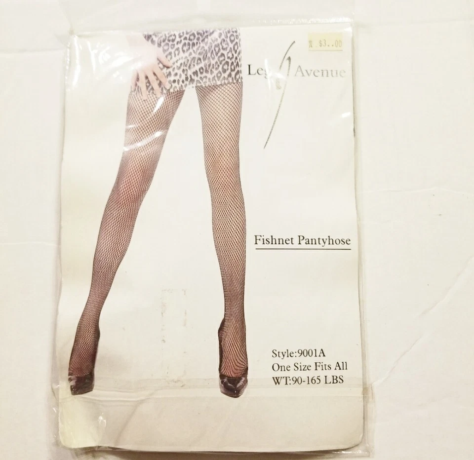 Pantimedias Leg Avenue 9001A talla única rojas de red nuevas de stock Foto 2 de 4