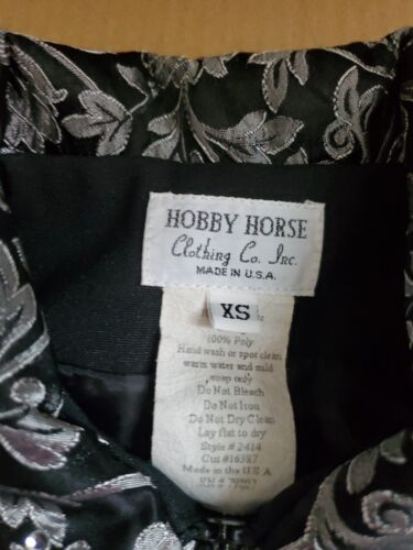 Hobby Horse Youth Show Vest Xs Full Zip Black Western Riding,Showmanship Halter - Picture 4 of 9
