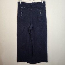 WWII Navy Sailor Pants 29x28 Seafarer Vintage Blue Wool Cracker Jack Button