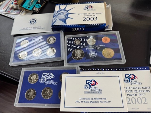 U.S. Mint Proof Quarters sets 10 Coins 2003)US PROOF SET 2002