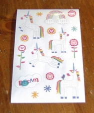 Mrs. Grossman Sticker Sheet ~ Dreamy Unicorns by Jessica Flick