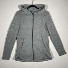 Eddie Bauer Women's Size Large Radiator Fleece Full Zip Hoodie Gray Heather