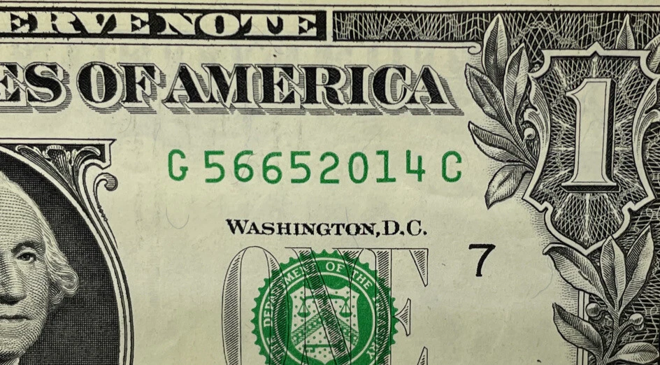 June 5, 2014 Birthday 🎂 Date One Dollar Bill Fancy Serial Number Series 2013 💵 - Image 2 of 4