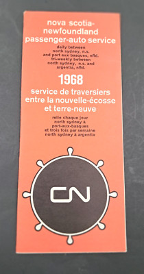 1968 CN Ship Lines - Canadian Passenger Auto Service - MV Carson Brochure READ