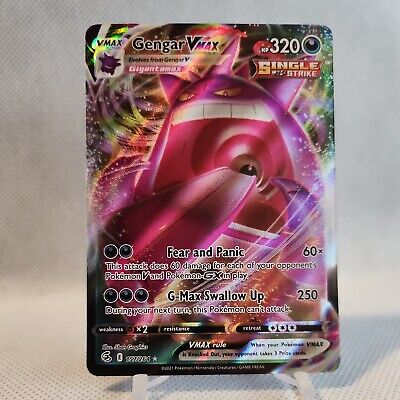 Pokemon Card GENGAR VMAX 157/264 Fusion Strike Full Art- Single