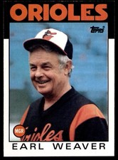 1986 Topps - Earl Weaver #321 Orioles