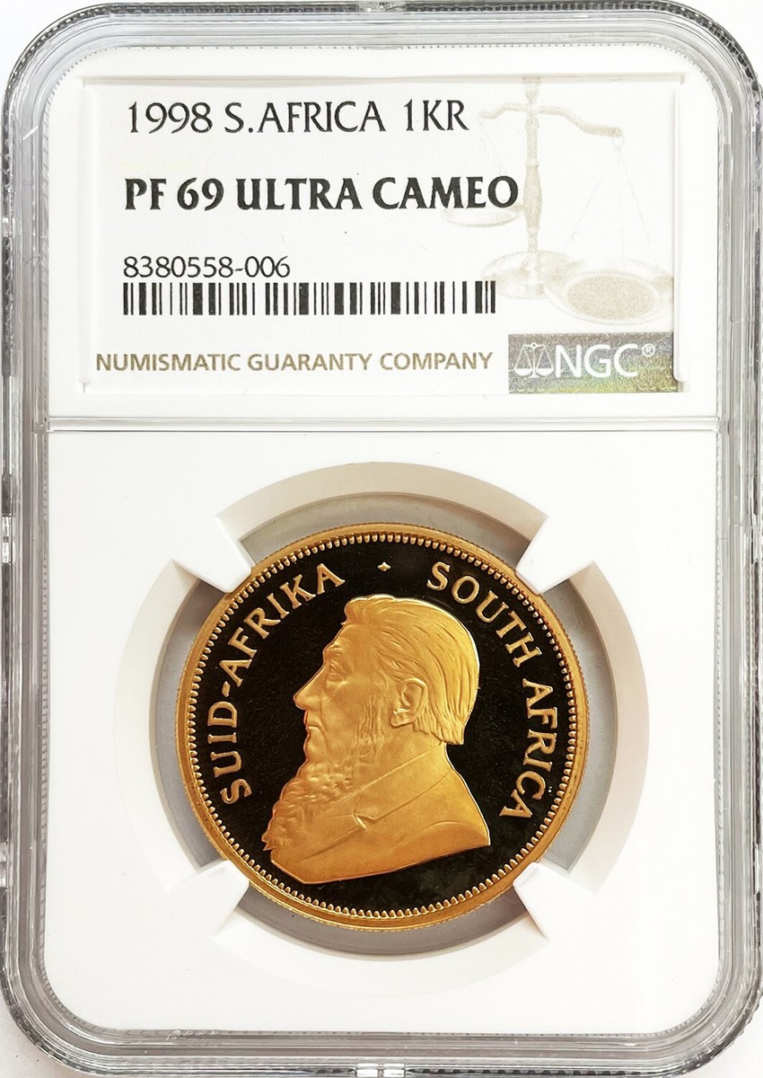 1998 GOLD SOUTH AFRICA 1oz PROOF KRUGERRAND NGC PF 69 ULTRA CAMEO