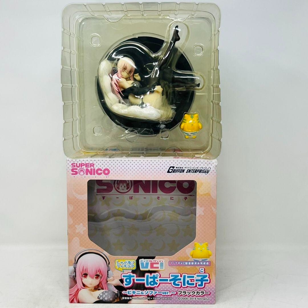 Super Sonico 1/7 Figure Voice Collection Bikini & Sofa Ver. Black 