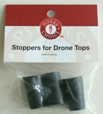Bagpipe drone corks stoppers 3pk black by Pipers Choice Pipes