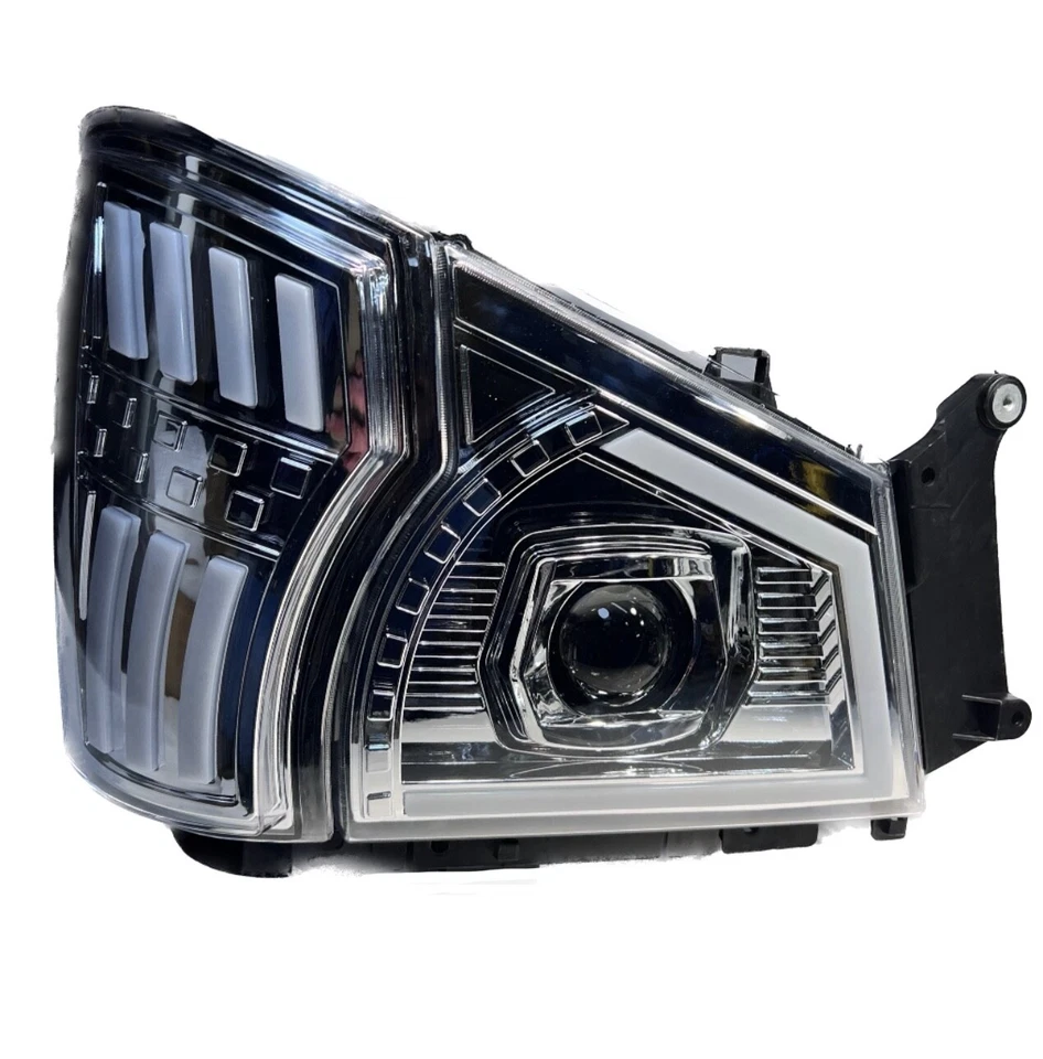 全 LED 车头灯和转角灯+日间左右适用于 ISUZU NPR NQR GMC 04-07 — 第 3/4 张图片