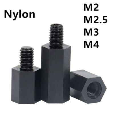 Entretoises Colonnes Hexagonales M2.5 Nylon - Mâle/femelle, Pour Circuit Imprimé, Lot De Hauteurs Variées