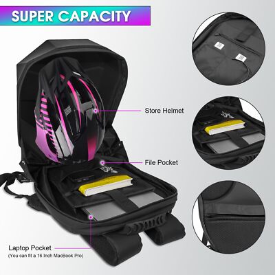 LED Display Backpack Business Travel Laptop Backpack Motorcycle