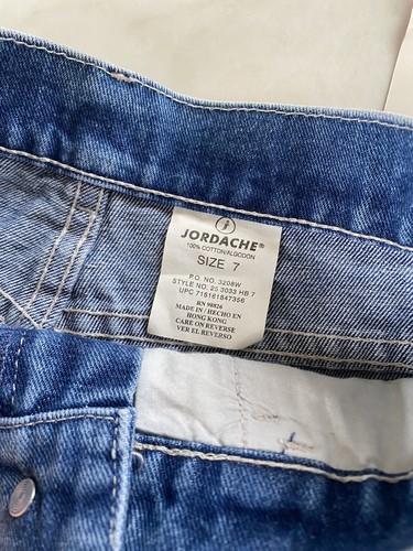 Jordache - Girls’ Size 7 Blue Denim Shorts with colorful beaded fringe! NWT - Picture 7 of 14