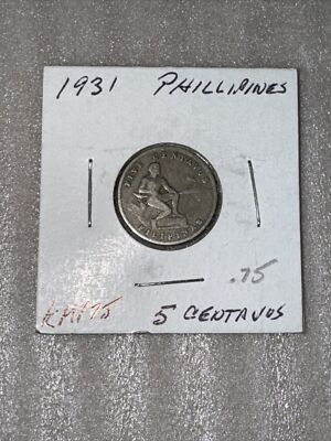 1931 Philippines 5 Centavos VG? See Pics